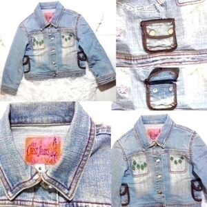 Kids Crest Jeans Embroidered Denim Jacket-Size 6